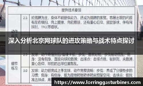 深入分析北京网球队的进攻策略与战术特点探讨